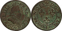 France Double Tournois Henri III, Paris, Copper -