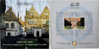 Belgium Coffret 1c. à 2€ + jeton Béguinages Flamands, Brussels, FDC -