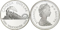 Canada Dollar Elizabeth II, Centenary of Vancouver, Ottawa, BE, Silver -