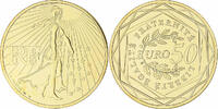 France 50 Euro Semeuse, Monnaie de Paris, Gold plated silver -