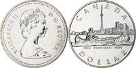 Canada Dollar Elizabeth II, Toronto 1834-1984, Ottawa, BU, Silver -