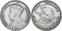 New Zealand Shilling George V, London, Silver, KM:3 -