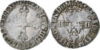 France 1/4 Ecu Henri III, Nantes, Silver, Gadoury:494 -