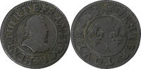 France Denier Tournois Henri III, Paris, Copper, Gadoury:450 -