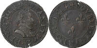 France Double Tournois Henri III, Paris, Copper, Gadoury:455 -
