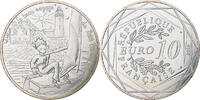 France 10 Euro Petit Prince Fait de la voile, MDP, Silver -