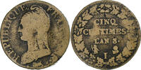 France 5 Centimes Dupré, Limoges, Copper, Gadoury:126a -