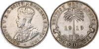 BRITISH WEST AFRICA 2 Shillings British West-Africa, George V, Heaton, Silver -