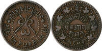 INDIA-BRITISH 1/4 Anna India-British, Princely state of Gwalior, Madho Rao, Copper -