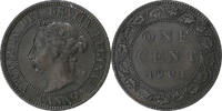 Canada Cent Victoria, London, Bronze, KM:7 -