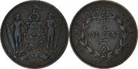 BRITISH NORTH BORNEO Cent British North Borneo, Heaton, Bronze, KM:2 -