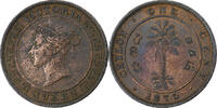 Ceylon Cent Victoria, Calcutta, Copper, KM:29 -