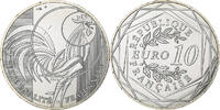 France 10 Euro Coq, Monnaie de Paris, Silver -