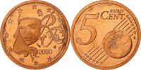 France 5 Euro Cent Proof, Monnaie de Paris, Copper Plated Steel -
