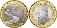 Finland 5 Euro River Oulankajoki, Proof, Vantaa, Bi-Metallic -