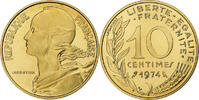 France 10 Centimes Marianne, Paris, série FDC, Aluminum-Bronze -