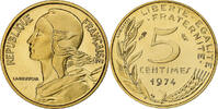 France 5 Centimes Marianne, Paris, série FDC, Aluminum-Bronze -