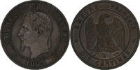 France 10 Centimes Napoleon III, Strasbourg, Bronze -