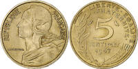 France 5 Centimes Marianne, Paris, Aluminum-Bronze -