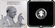Vatican 5 Euro Canonization of Paul VI, Proof, Rome, Silver -