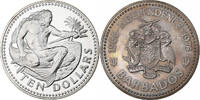 Barbados 10 Dollars Independance, Franklin Mint, Proof, Silver -