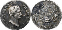 France Quart Bonaparte Premier Consul, Toulouse, Silver -