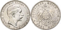 Kingdom of Prussia 3 Mark Wilhelm II, Berlin, Silver, KM:527 -