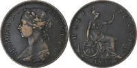 United Kingdom 1/2 Penny Victoria, London, Bronze, KM:754 -
