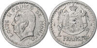 Monaco 2 Francs Louis II, Undated (1943), Monnaie de Paris, Aluminum -