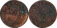France Double Tournois Louis XIII, Lyon, Copper, Gadoury:11 -