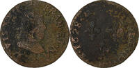 France Double Tournois Louis XIII, Copper, Gadoury:8 -