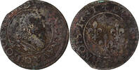 France Double Tournois Louis XIII, Lyon, Copper, Gadoury:9a -