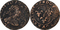 France Double Tournois Louis XIII, Copper, Gadoury:11 -