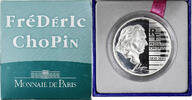 France 1-1/2 Euro Frédéric Chopin, Proof, Monnaie de Paris, Silver -