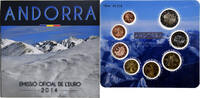 Andorra 1 Cent to 2 Euro BU, Monnaie de Paris -