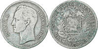 Venezuela Bolivar Philadelphia, Silver, KM:22 -