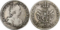 AUSTRIAN NETHERLANDS 1/2 Ducaton Austrian Netherlands, Maria Theresa, Bruges, Silver -