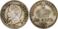 France 20 Centimes Napoleon III, Paris, Silver, Gadoury:309 -