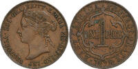 BRITISH WEST AFRICA Pice British West Africa, Victoria, Bombay, Copper, KM:1 -