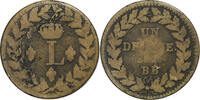 France Décime. Louis XVIII, Strasbourg, Copper -