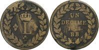 France Décime. Louis XVIII, Strasbourg, Copper -