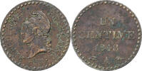 France Centime Dupré, Paris, Bronze, Gadoury:84, KM:754 -