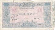 France 1000 Francs Bleu et Rose, 1923-01-20, A.1637 -