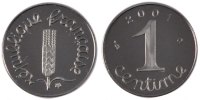 France Centime Coin, Épi, Paris, Stainless Steel -