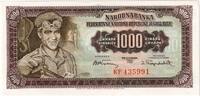 Yugoslavia 1000 Dinara Banknote -
