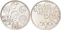 Belgium 500 Francs, 500 Frank Coin, Brussels, Silver Clad -