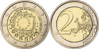 Belgium 2 Euro 30 ans du drapeau de l'UE, Brussels, Bi-Metallic -
