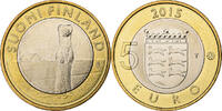 Finland 5 Euro Stoat in Ostrobothnia, Vantaa, Bi-Metallic -