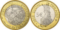 Finland 5 Euro Porvoonjoki River Valley, Vantaa, Bi-Metallic -