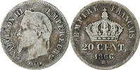 France 20 Centimes Napoleon III, Strasbourg, Silver -